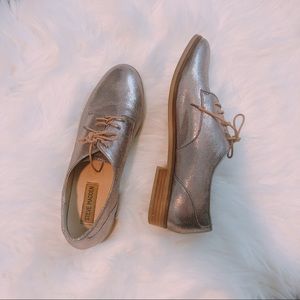 Metallic Steve Madden Oxfords